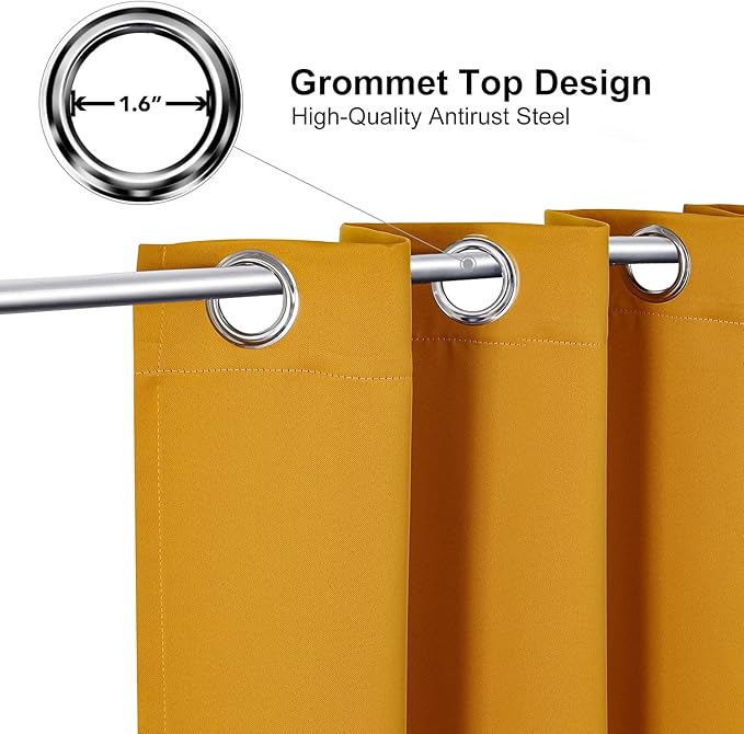 ChrisDowa Grommet Room Darkening Curtains
