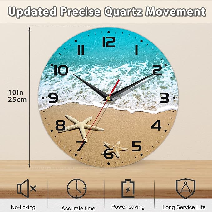 Starfish On A Beach Sand Wall Clock