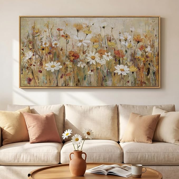 Large Framed Vintage Botanical Wall Art