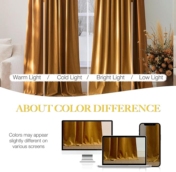 NICETOWN 96 inch Warm Velvet Blackout Curtains