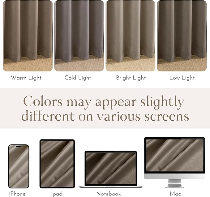 NICETOWN Velvet Curtains 96 inches Long