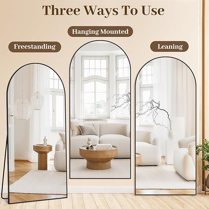 Suidia 58"x21" Arched Full Length Mirror