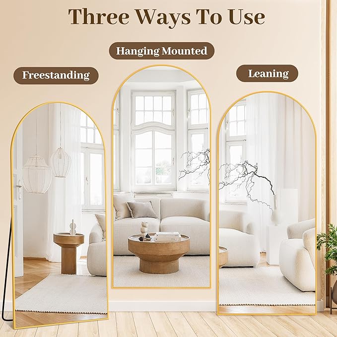 Suidia 58"x21" Arched Full Length Mirror