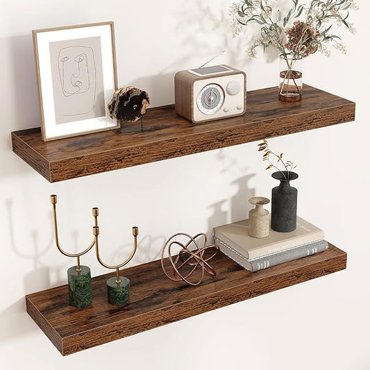 Floating Shelves for Wall 24 inch Long, Engineered Wood Wall Shelves