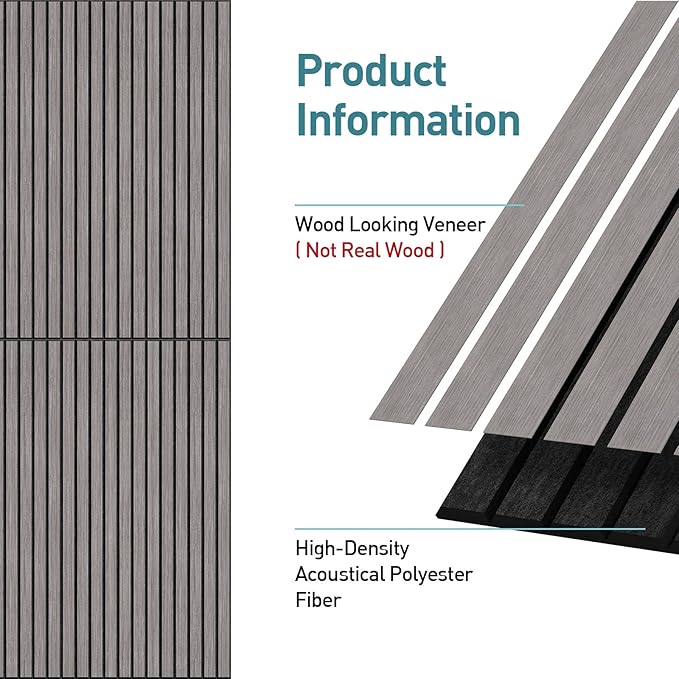 6 Pack Acoustic Wall Panels, 47.2" X 23.6" Sound Absorbing Panels, Decorative