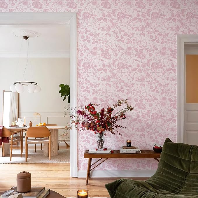 JiffDiff Floral Vintage Wallpaper Peel and Stick