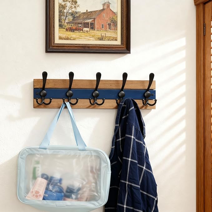 SKOLOO Rustic Wall Mounted Coat Rack
