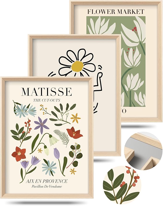 Framed Matisse Canvas Wall Art for Bedroom, Abstract Matisse Canvas Wall Decor