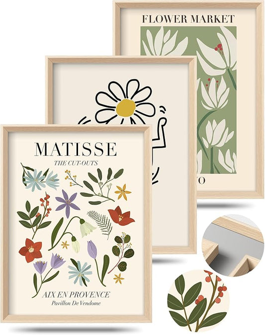 Framed Matisse Canvas Wall Art for Bedroom, Abstract Matisse Canvas Wall Decor