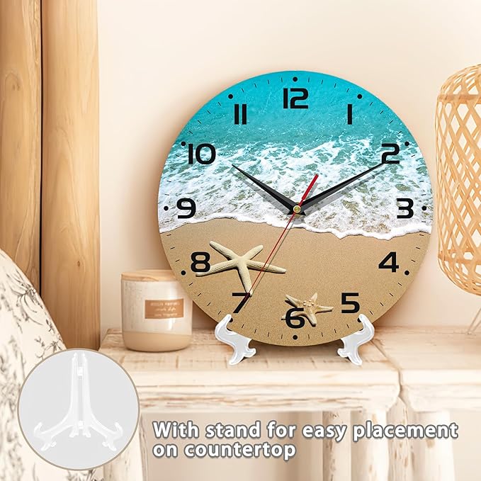 Starfish On A Beach Sand Wall Clock