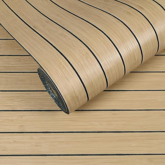 VEELIKE Tan Birch Wood Slat Wall Panels Peel and Stick Decorative Faux Wood