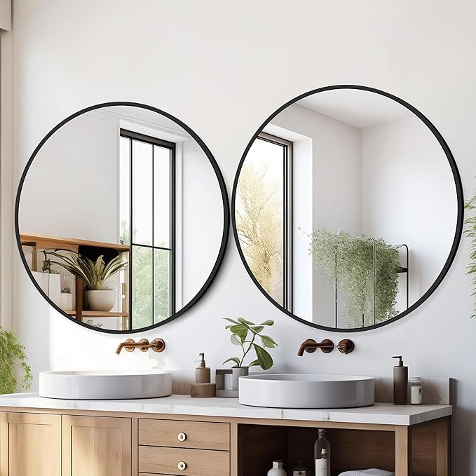 Black Bathroom Mirrors for Wall