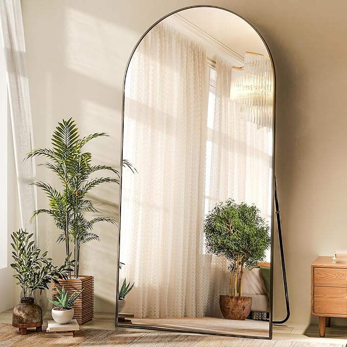 HARRITPURE 71"x30" Arched Full Length Mirror Free Standing Leaning Hanging
