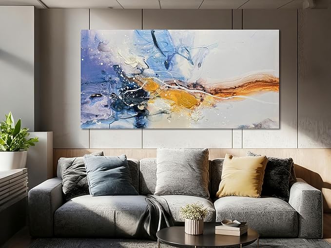 Ardemy Abstract Wall Art Modern Canvas Painting Living Room, Textured Bedroom