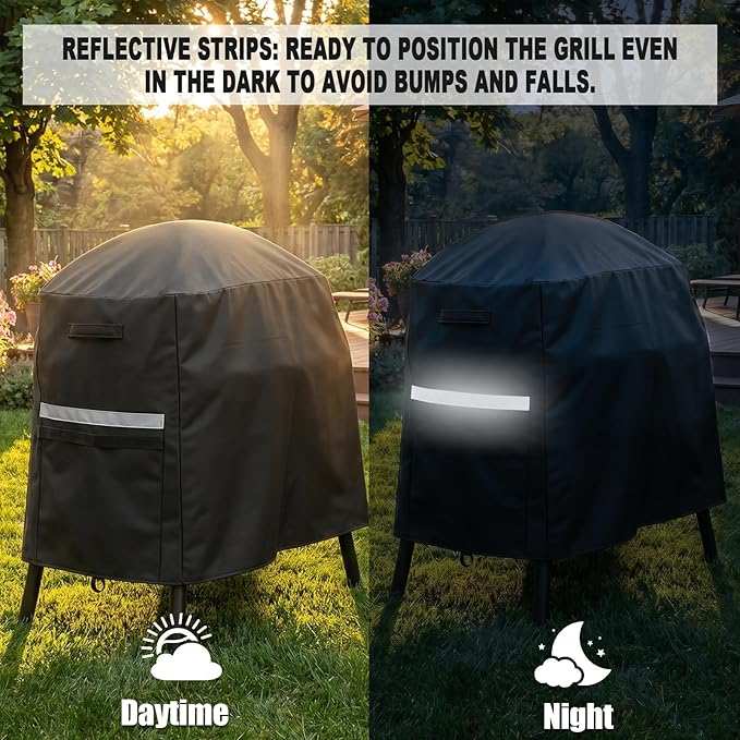 QuliMetal 7113 Grill Cover for Weber Q100 Q120 Q1000 Q1200 Q200 Q220 Q2000 Q2200 Q2400 Q2800N+ Series Gas Grills, Heavy Duty BBQ Gas Grill Cover, 600D