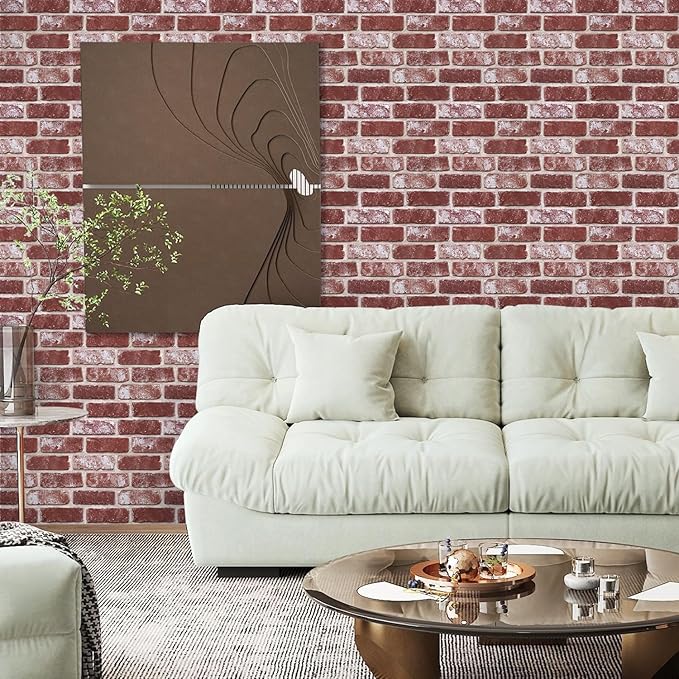 Commomy 3D Peel and Stick Brick Tiles