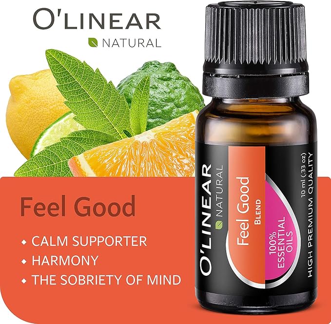O'linear Essential Oils 6 Blends Set - Perfect for Humidifiers and Diffusers, Aromatherapy Diffuser Oils Scents, Essential Oil Kit for Home Use, Essential Oil Pack with Various Scents