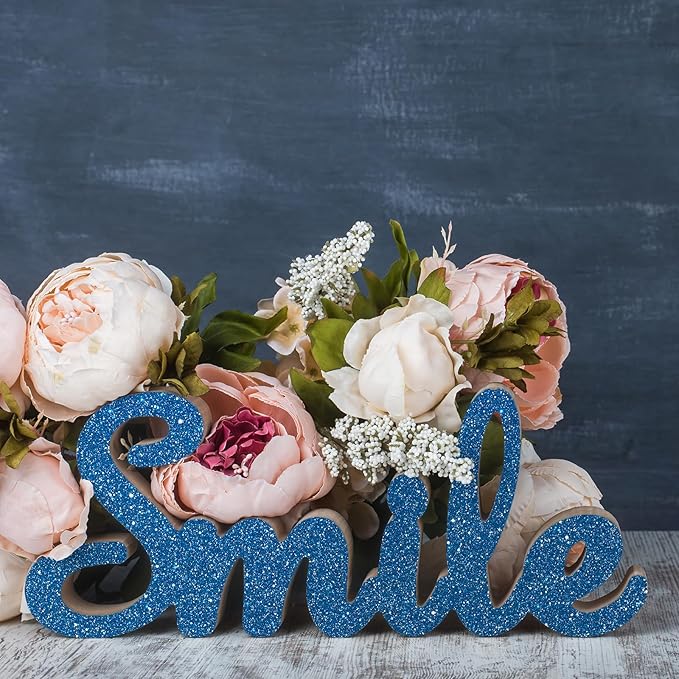 CRE8TIVE Blue Glitter Wallpaper Border Peel and Stick Wall Border Decorative