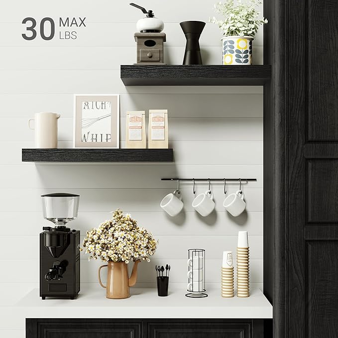 Vivelove Black Bathroom Shelves Over Toilet, Wall Shelf