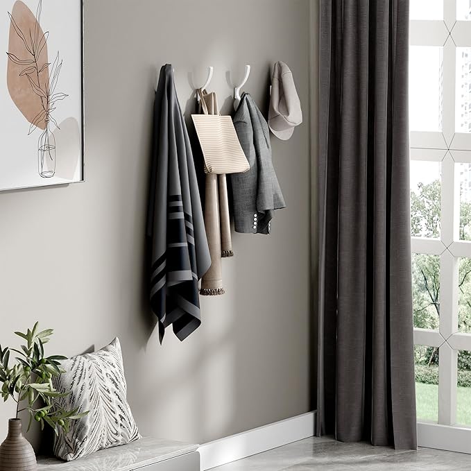saffruff Wall Mount Coat Hooks, Heavy Duty Metal Hooks