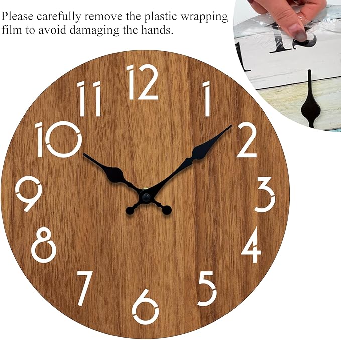 Wall Clock, Modern Wall Clocks Battery Operated, Silent Non Ticking Clock