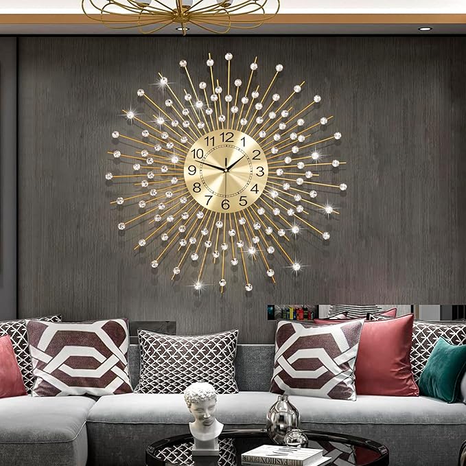 Extra Large Wall Clocks for Living Room Big Modern Wall Clock Silent Battery