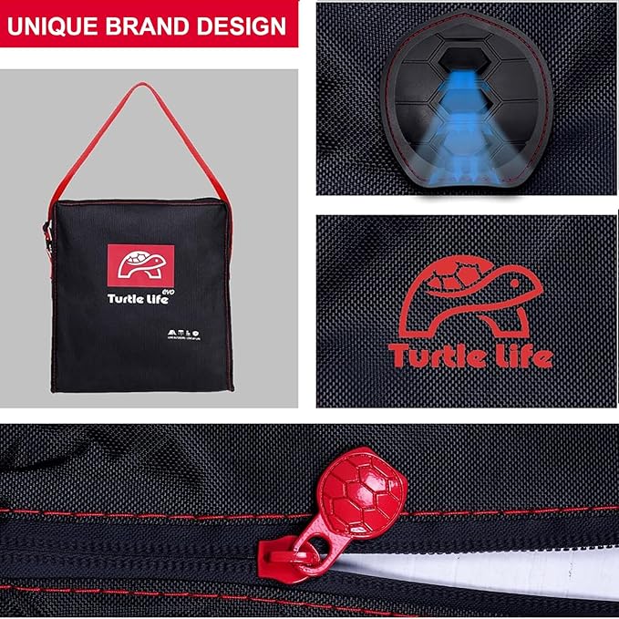 Turtle Life Patio Furniture Sets Cover, Heavy Duty Square Durable Waterproof Outdoor UV Resistant Anti-Fading Dining Table Chairs Furniture Cover, Black, 76"Lx76"W x 29"H