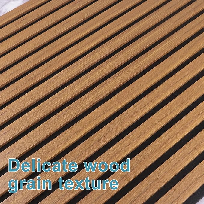 Wood Slat Acoustic Wall Panels-3D Fluted Sound Absorbing Panel