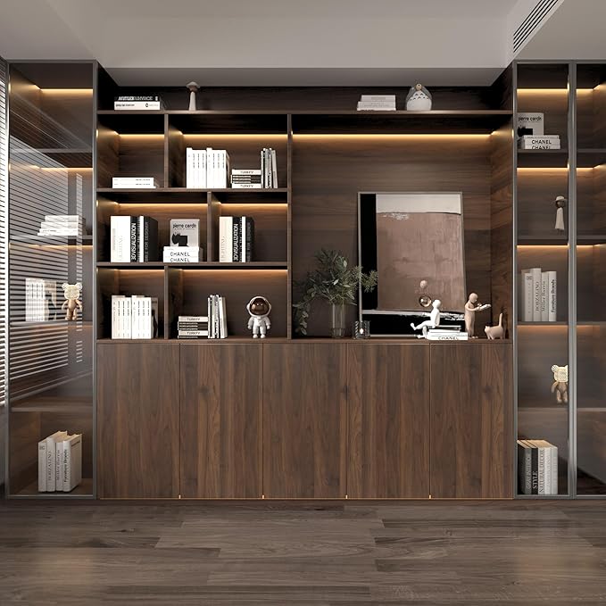 BOMENG Walnut Wood Contact Paper Roll Thick Brown Textured Wood Grain Peel and
