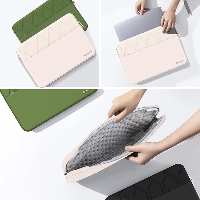 Smatree Laptop Sleeve for 15.6 inch MSI Sword 15/Katana GF66/Katana 15/Crosshair 15/Pulse GL66, MSI Protective Laptop Case with Accessory Pocket, YKK Zipper, White (E601W)
