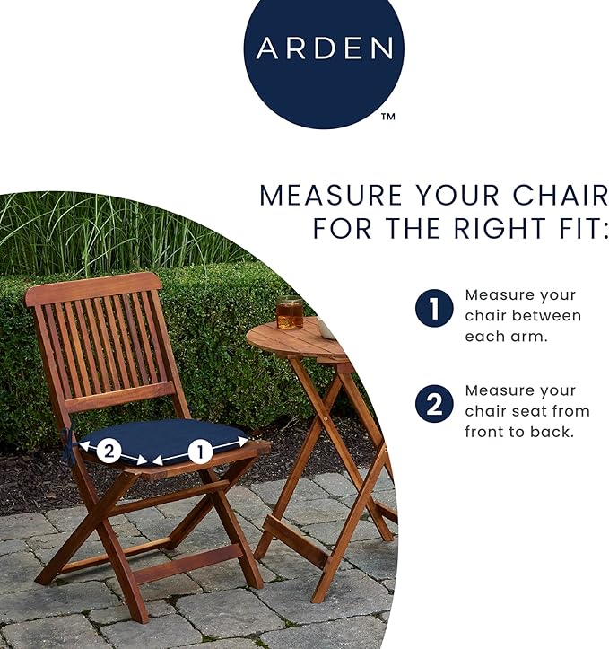 Arden Seat Cushion, 21 x 21, Rain-Proof, Fade Resistant, Cushion for Patio Dining, Adirondack, and Outdoor Chairs Sapphire Aurora Blue Damask
