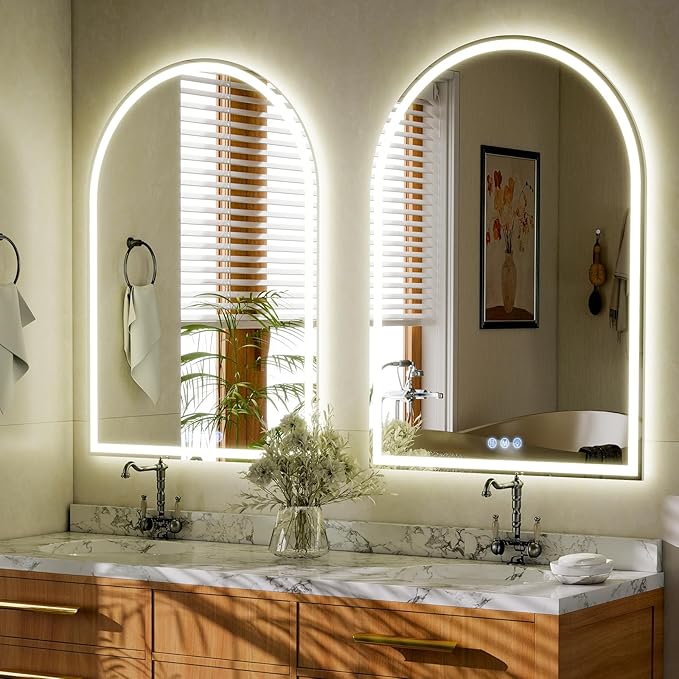 BEAUTYPEAK LED Arch Bathroom Mirrors