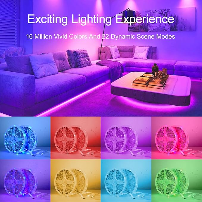 HBOWMDJIA Led Lights for Bedroom 200 FT,