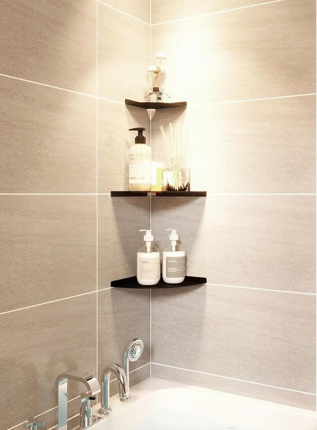 Corner Shelf, 3.0mm Aluminum Alloy Corner Shelf wall Mounted,