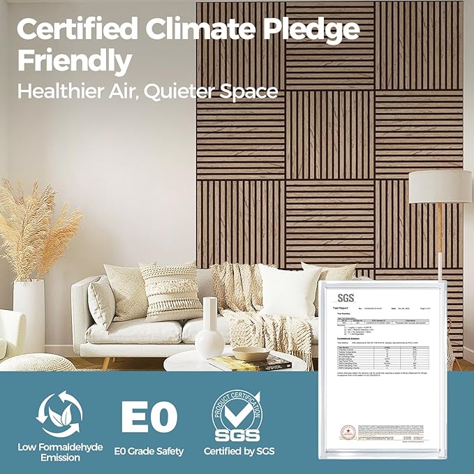 AKUMAX 4 Pack Wood Panels- 4x24x24Inches 3D Wall Panels Wood Wall, Decorative