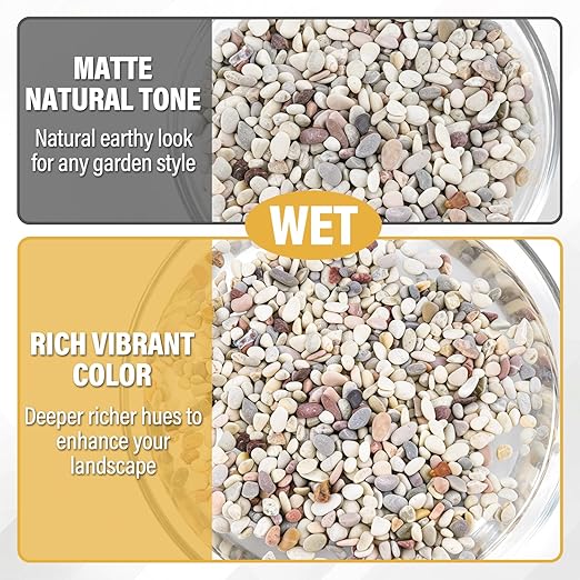18lb Succulent and Cactus Gravel Pebbles, 1/5 Inch Mixed Color Natural Rocks for Fish Tank, Indoor Plants, Aquarium, Vases, Landscaping