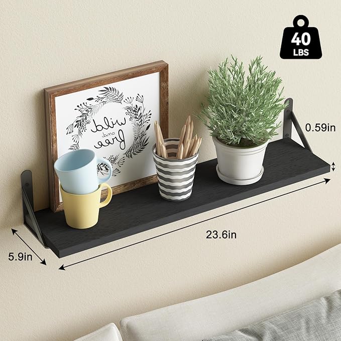 YGEOMER 23.6 Inch Floating Shelves