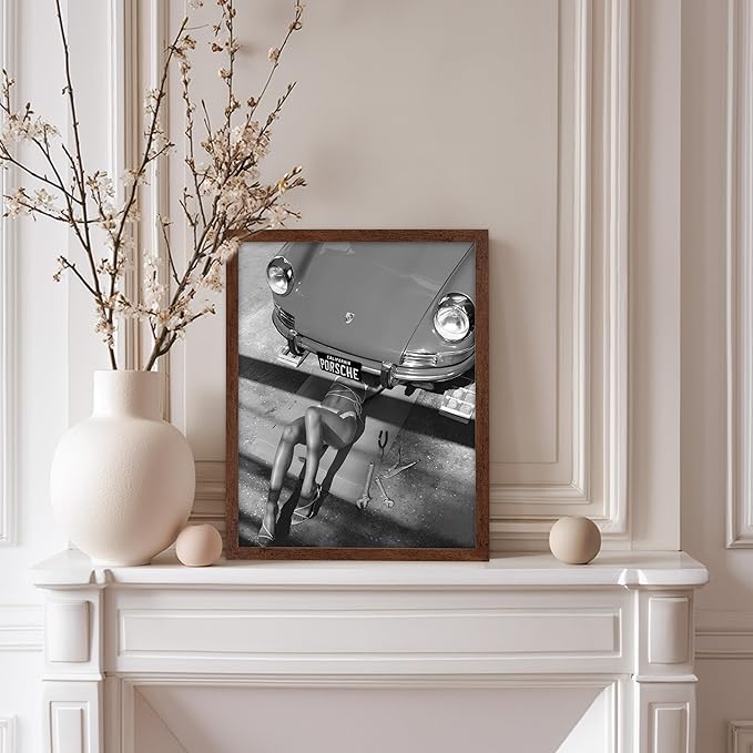 Poster Master Woman Under Classic Car Poster