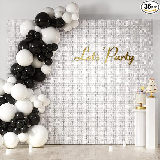 COKAOBE Matte White Sequin Wall Backdrop, Photo Backdrops