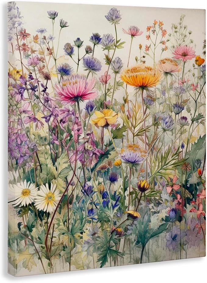 Stupell Industries 'Mixed Wild Flowers', Canvas Art, 24 x 30 Inches, Made in USA