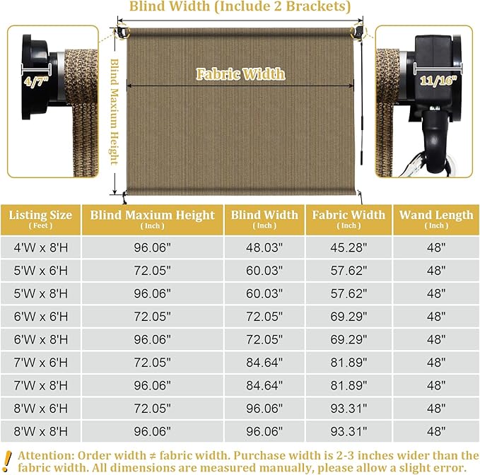 Shade&Beyond Outdoor Roller Shades