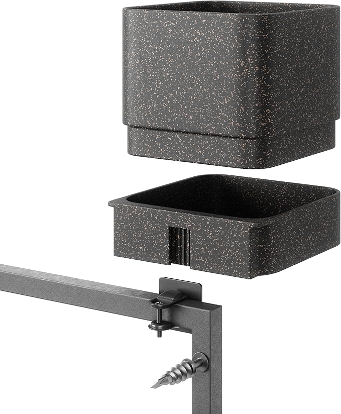 Umbra Cubiko Wall Planter with 4 Lightweight and Durable Pots