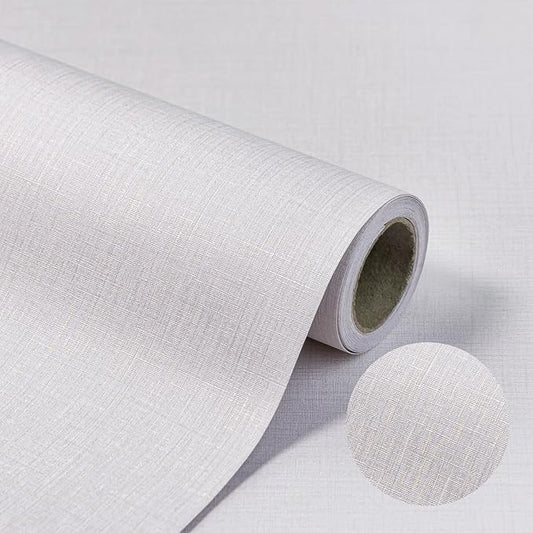 Beige Wallpaper Grasscloth Peel and Stick Wallpaper 15.7"x 393" Fabric Contact
