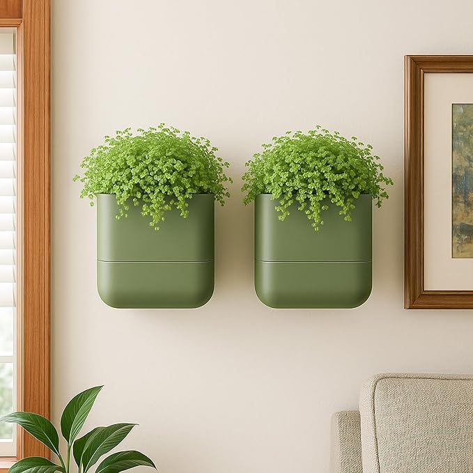 Phoenix Vine 6.5 Inch Wall Mounted Self-Watering Planter Pot
