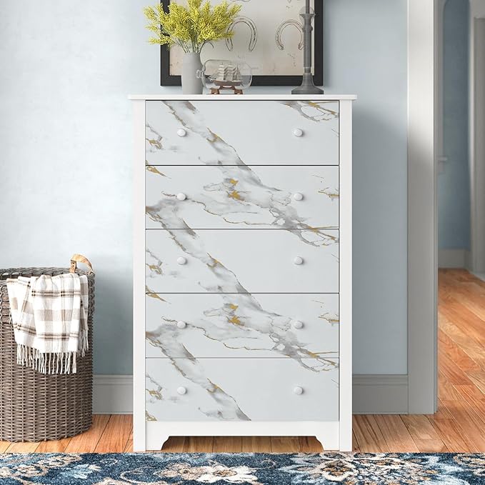 Abyssaly Marble Contact Paper for Countertops Gold Grey White Marble Peel and