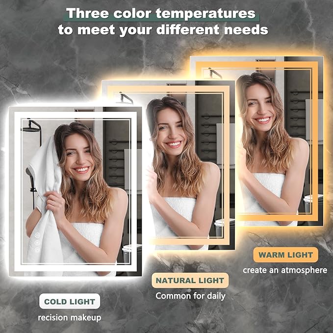36x24 Inch LED Bathroom Mirror