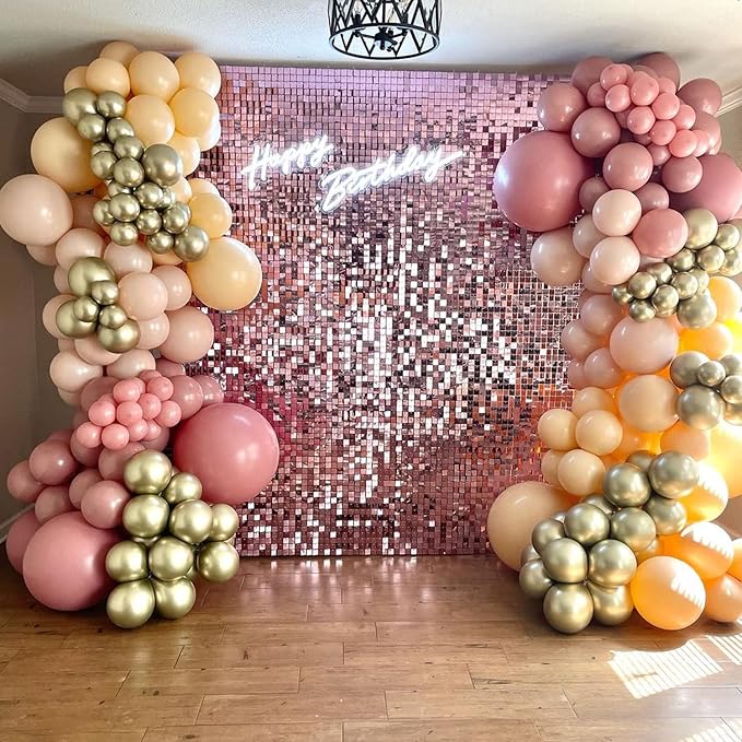COKAOBE Pink Shimmer Wall Backdrop, Photo Backdrops