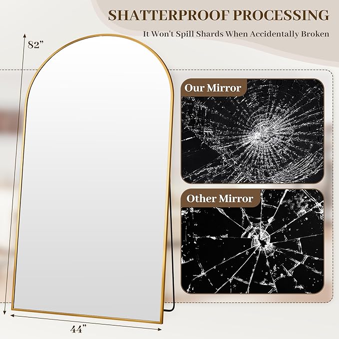 Suidia 82"x44" Arched Full Length Mirror