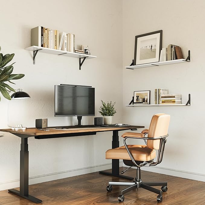 WOPITUES Floating Shelves for Wall 32″W x 8″D, Long Wall Mounted Shelves Set of
