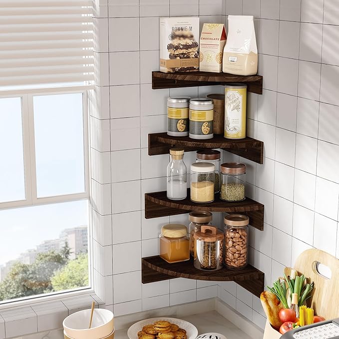 Alsonerbay Corner Shelf Wall Mount, Floating Shelves